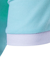 Casual Polo Collar Contrast Trim T-Shirt