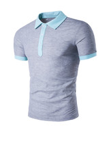 Casual Polo Collar Contrast Trim T-Shirt