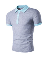 Casual Polo Collar Contrast Trim T-Shirt