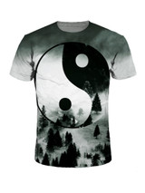 Casual Crew Neck Short Sleeve Unique Printed T-Shirt