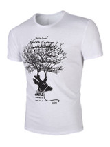 Casual Crew Neck Unique Printed T-Shirt