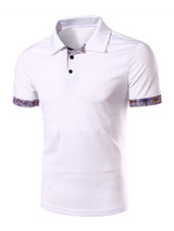 Casual Polo Collar Stylish Contrast Trim T-Shirt Casual Polo Collar Stylish Contrast Trim T-Shirt