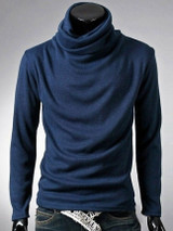 Casual Men's Plain Band Collar Men's T-shirt