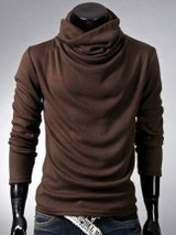 Casual Men's Plain Band Collar Men's T-shirt