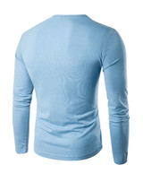 Casual Henley Collar Contrast Trim Fitted T-Shirt Casual Henley Collar Contrast Trim Fitted T-Shirt