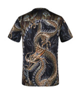 Casual Round Neck Dragon Printed T-Shirt