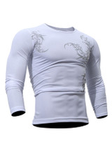 Casual Fitted Designed Round Neck Printed T-Shirt
