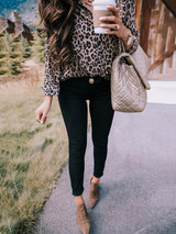 Leopard Printed Bohemia Blouse Top