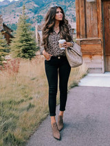 Leopard Printed Bohemia Blouse Top