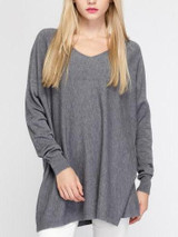 V-neck Loose Knitting Sweater Tops