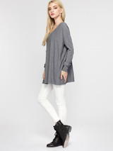 V-neck Loose Knitting Sweater Tops