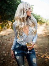 Loose Solid Color V-Neck Long Sleeves Sweater Tops Loose Solid Color V-Neck Long Sleeves Sweater Tops