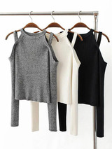 Knitting Round-neck Sweater Tops
