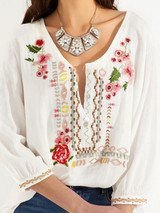 V-neck 2 Colors Blouses&shirts Tops