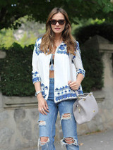 Chiffon Printed Blouses&Shirts Top