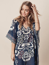 Printed Chiffon Loose Cover-Up Tops