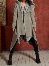 Fashion Solid Color Long Sleeves Outwears Tops