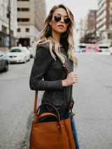 Solid Color Pocket Blouses&Shirts Top