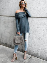 Ruffled Off-the-shoulder Blouses&Shirts Tops
