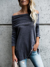 Ruffled Off-the-shoulder Blouses&Shirts Tops Ruffled Off-the-shoulder Blouses&Shirts Tops