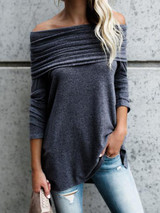 Ruffled Off-the-shoulder Blouses&Shirts Tops Ruffled Off-the-shoulder Blouses&Shirts Tops