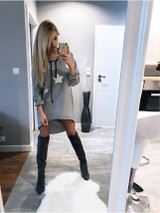Grey Galaxy Print Irregular Casual Cardigan Hooded Sweatshirt