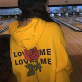 Yellow Flowers Print Round Neck Fashion Sweatshirt