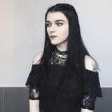 Blackmeoww Goth Women Harajuku Metal Punk Witch Spell Leather Choker - Black One Size