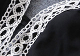 Black Patchwork Backless Lace Condole Belt Plunging Neckline Swimwear