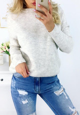 Beige Multi-functional Backless Irregular V-neck Long Sleeve Fashion Pullover Sweater