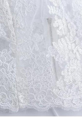 White Patchwork Lace Hollow-out Zipper Crop Vest