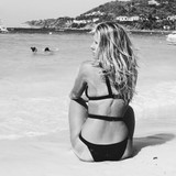 Black Patchwork Grenadine Backless Cut Out High Waisted Bikini Swimwear