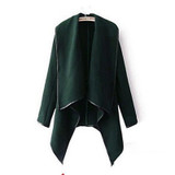 New Fashion Women Asymmetric Trench Winter Woolen Overcoat Woolen Coat 6 Colors