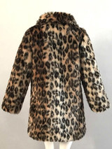 New Brown Leopard Print Turndown Collar Long Sleeve Fashion Outerwear