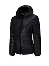 Casual Basic Hooded Pocket Quilted Plain Padded Coat