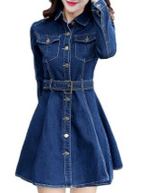Casual Stylish Flap Pockets Lapel Trench-Coat