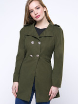 Casual Stylish Charming Lapel Double Breasted Plain Coat
