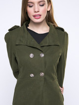 Casual Stylish Charming Lapel Double Breasted Plain Coat