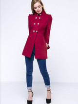 Casual Stylish Charming Lapel Double Breasted Plain Coat