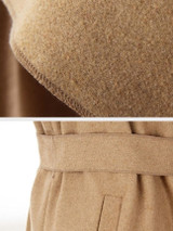 Casual Extraordinary Lapel Plain Woolen Coat
