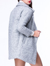 Casual Warm Lapel Slit Pocket Single Button Coat