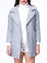 Casual Warm Lapel Slit Pocket Single Button Coat