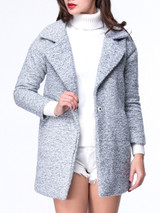 Casual Warm Lapel Slit Pocket Single Button Coat