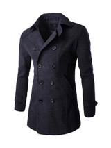 Lapel Double Breasted Men Coat