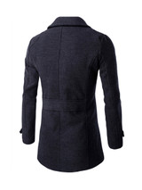 Lapel Double Breasted Men Coat
