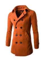 Lapel Double Breasted Men Coat