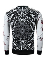Casual Mens Round Neck Printed Sweatshirt