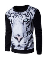Casual Round Neck Animal Printed Men Sweatshirt