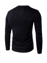 Casual Abstract Print Casual Round Neck Men Sweatshirt