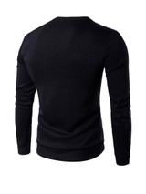 Casual Abstract Print Casual Round Neck Men Sweatshirt